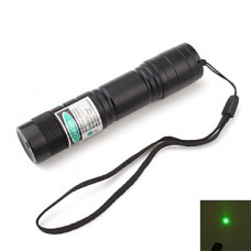 Портативная зеленая лазерная указка с батарейкой и зарядным устройством (5mw, 532nm, черная, 1x16340)