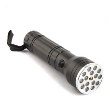 FX 3-режим 15 LED + 1 красный лазерный фонарик (3xAAA, черный)