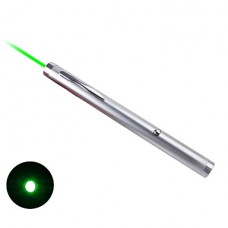 стали зеленая лазерная указка ручка с краю серебро (включая 2 батарейки ААА)