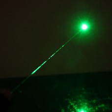 2-в-1 зеленая лазерная указка и белый светодиод (17 см, ручка формы)