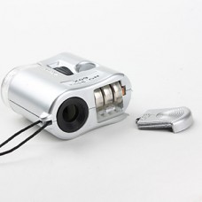 60X 3-LED карманный мини микроскоп с чехлом