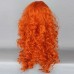 Храбрая принцесса Мерида Оранжевая волна косплей парик