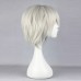 К Yashiro Исана серебристо-белый короткий парик косплей