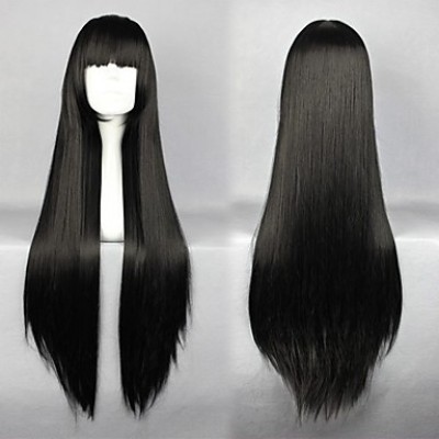 Санго черный длинный парик косплей