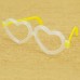 DIY Хэллоуин Любящая сердца Очки с 10PCS Серебристые палочки (случайный цвет)