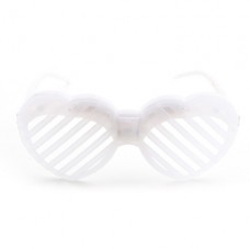 Пластиковые Смешные Heart Shaped светодиодные очки для детей (белый)