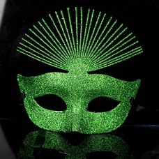 Маскарад Блеск порошок Ретро Хэллоуин маска с павлиньим пером (разных цветов)